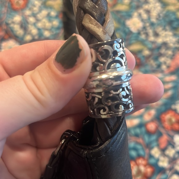 Brighton Barbados zip top  Black Leather Shoulder Bag - Picture 12 of 12